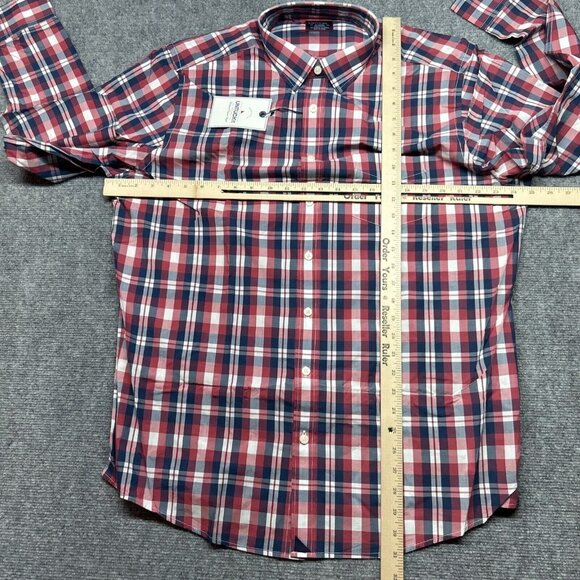 UNTUCKit Navarro Shirt Mens XLT Tall Red White Blue Button Up Long Sleeve New - Picture 6 of 11